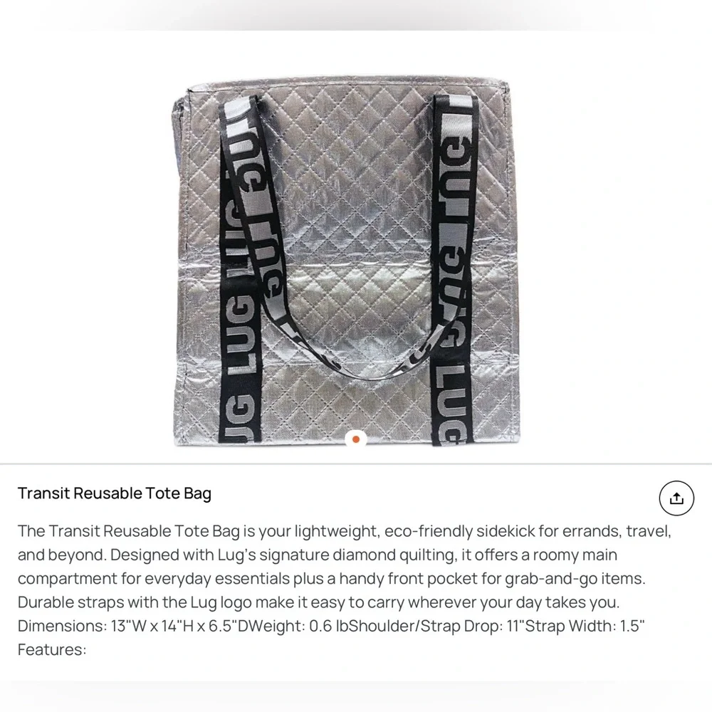 🤩NWT Lug Transit Reusable Tote Bag - Picture 2 of 4